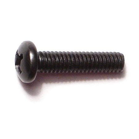 Midwest Fastener #8-32 x 3/4 in Phillips Pan Machine Screw, Black Oxide Steel, 25 PK 33153